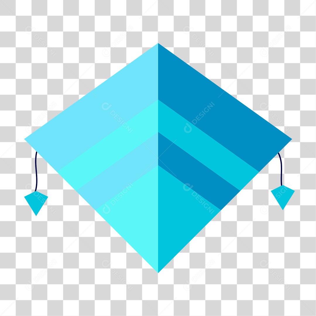 Desenho de Pipa Azul PNG Transparente