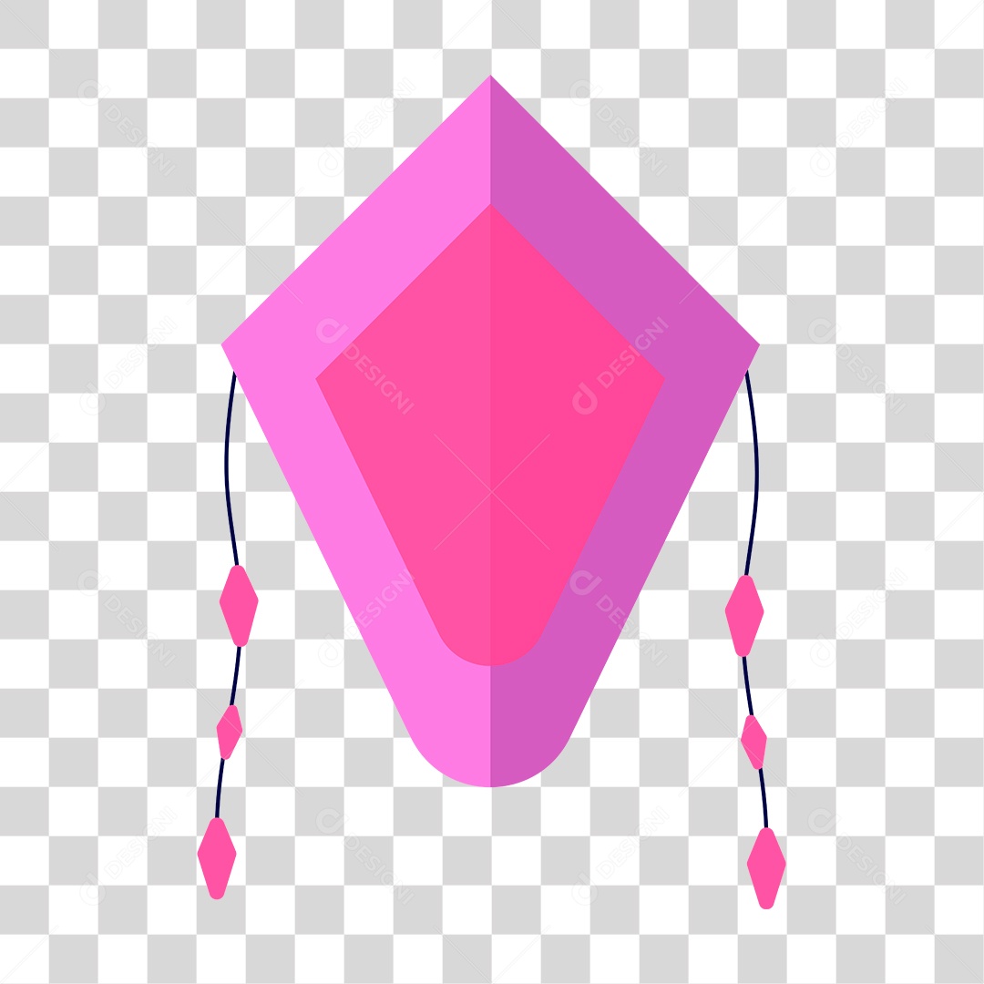 Desenho de Pipa Rosa PNG Transparente