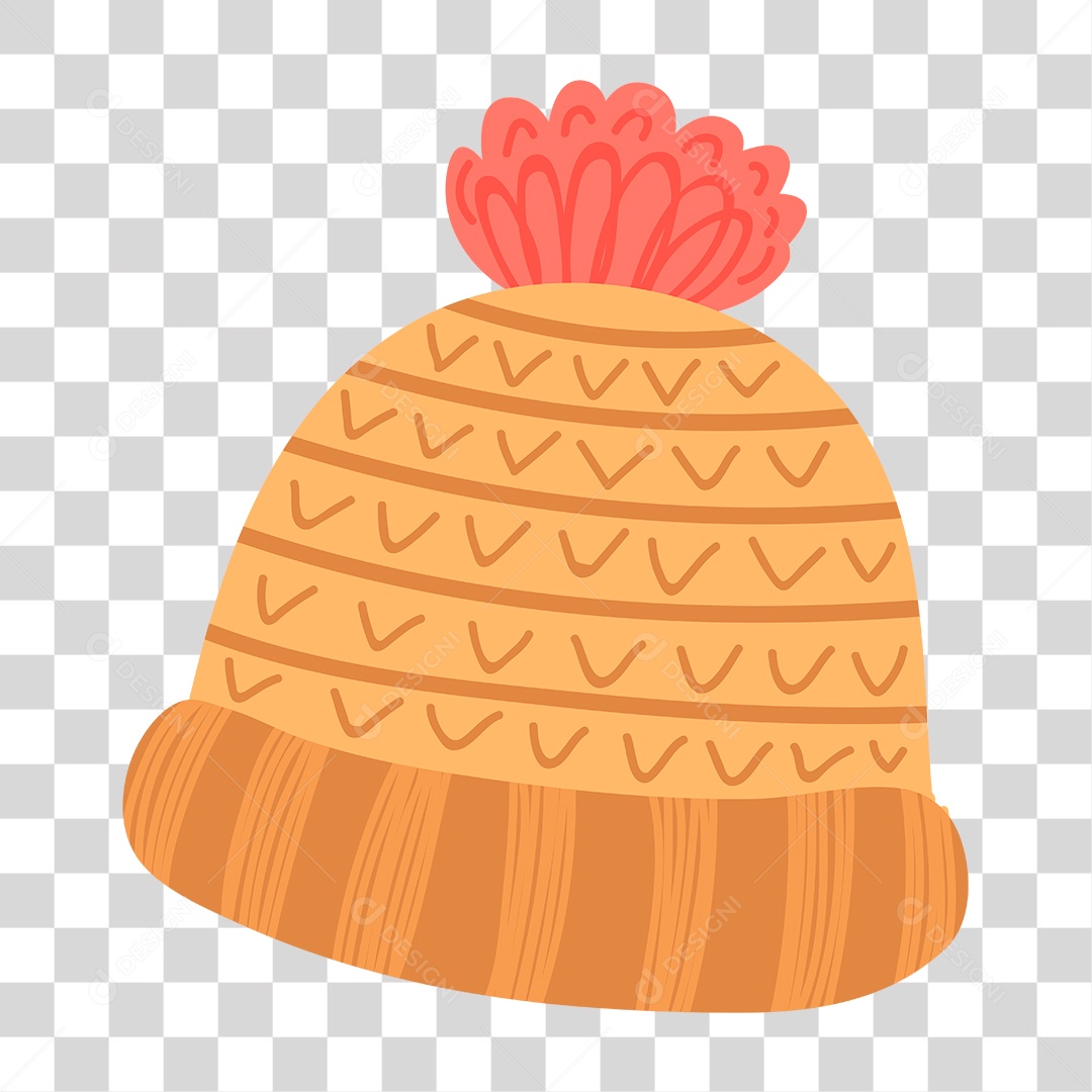 Desenho de Chapéu de Tricô PNG Transparente