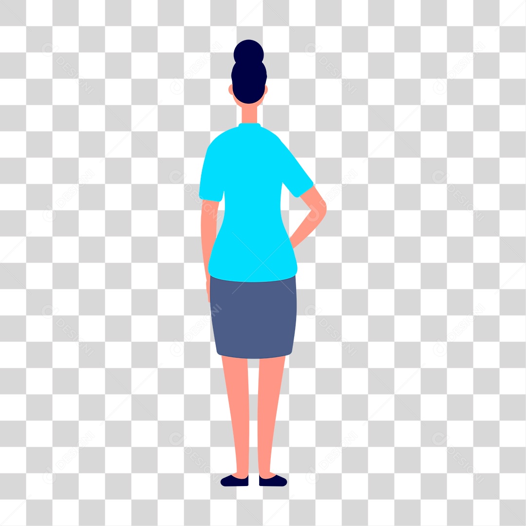 Desenho de Mulher em Pé PNG Transparente