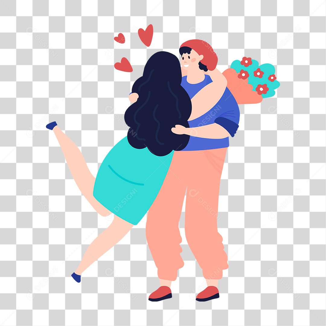 Desenho de Casal PNG Transparente