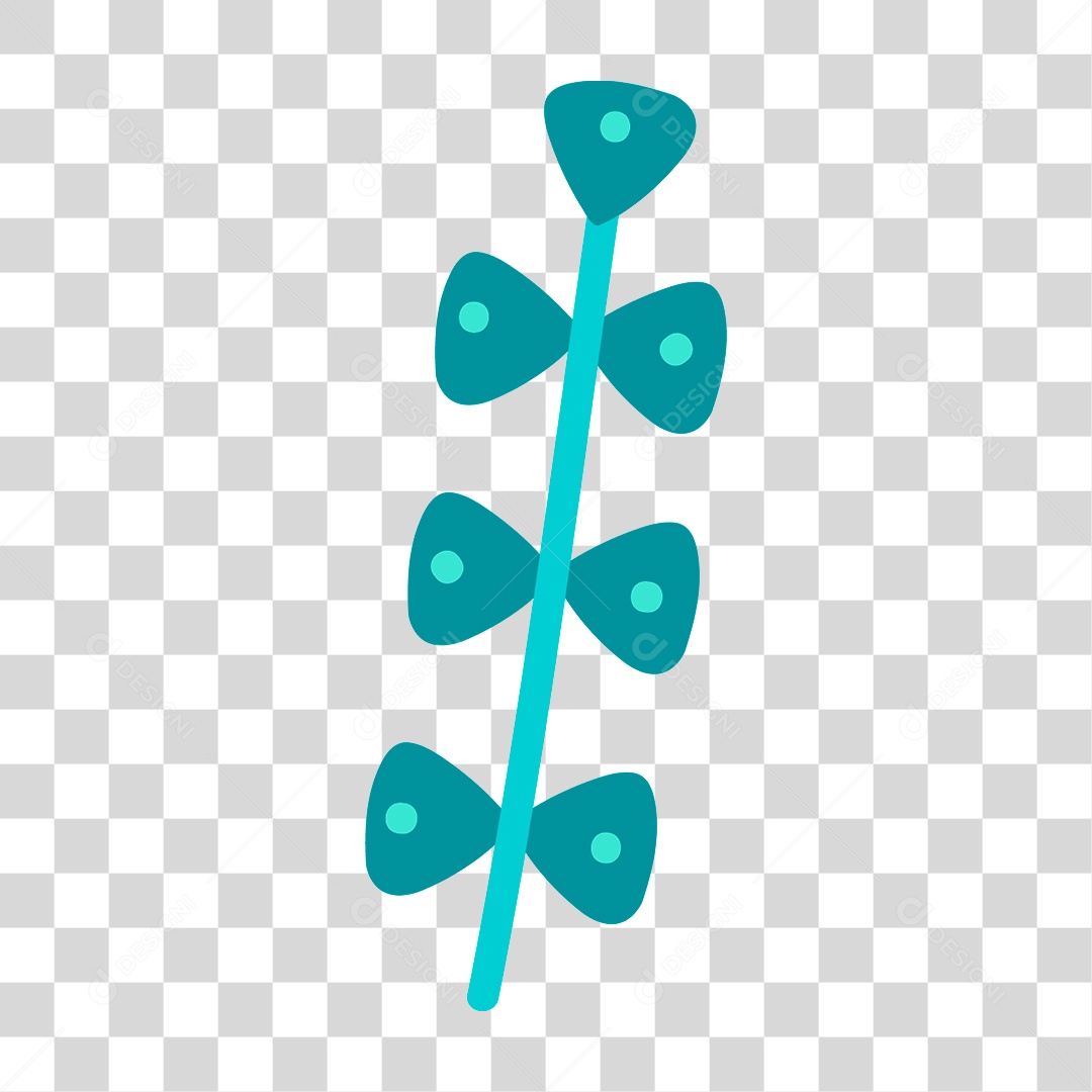 Desenho de Galho Verde PNG Transparente