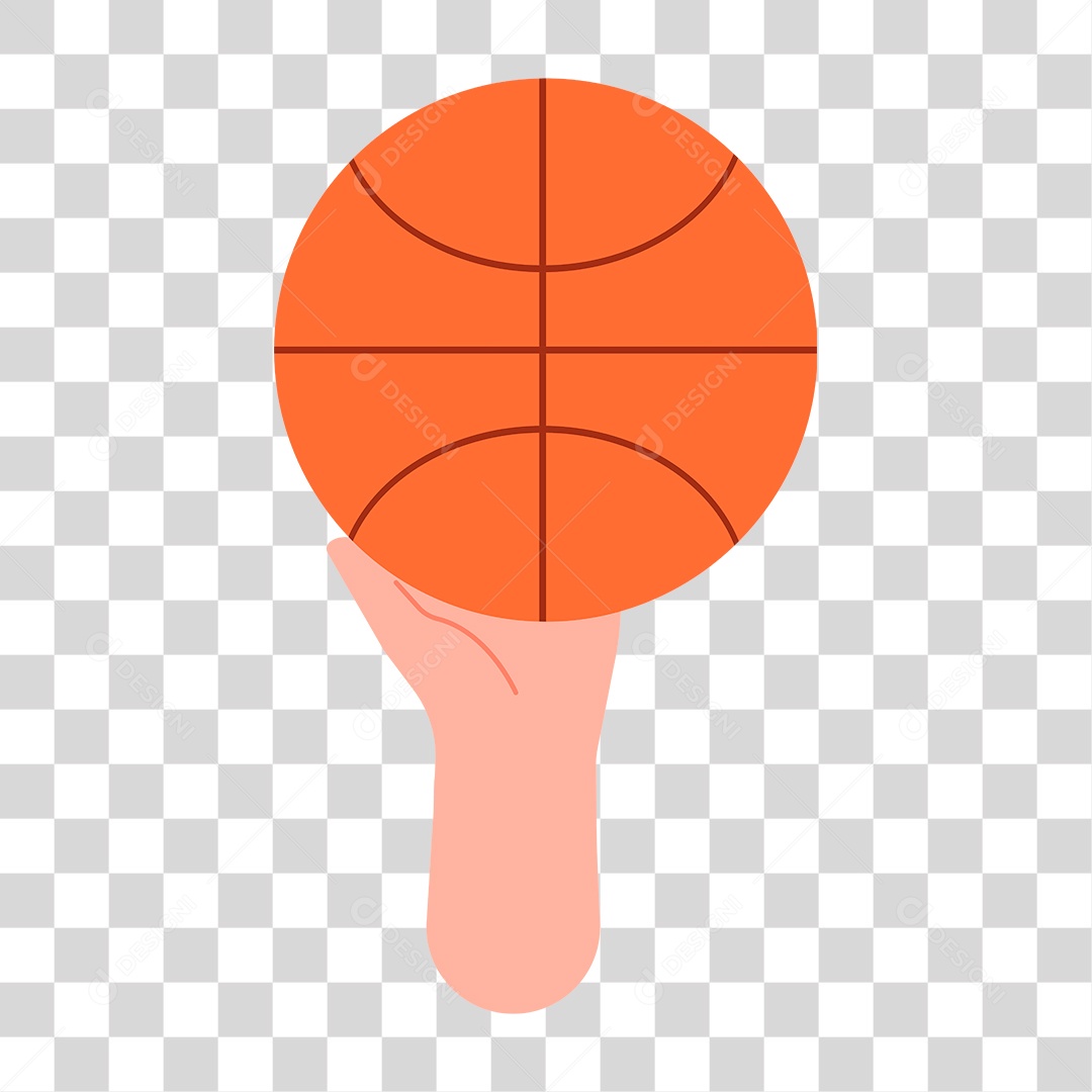 Desenho Bola de Basquete Na Mão PNG Transparente