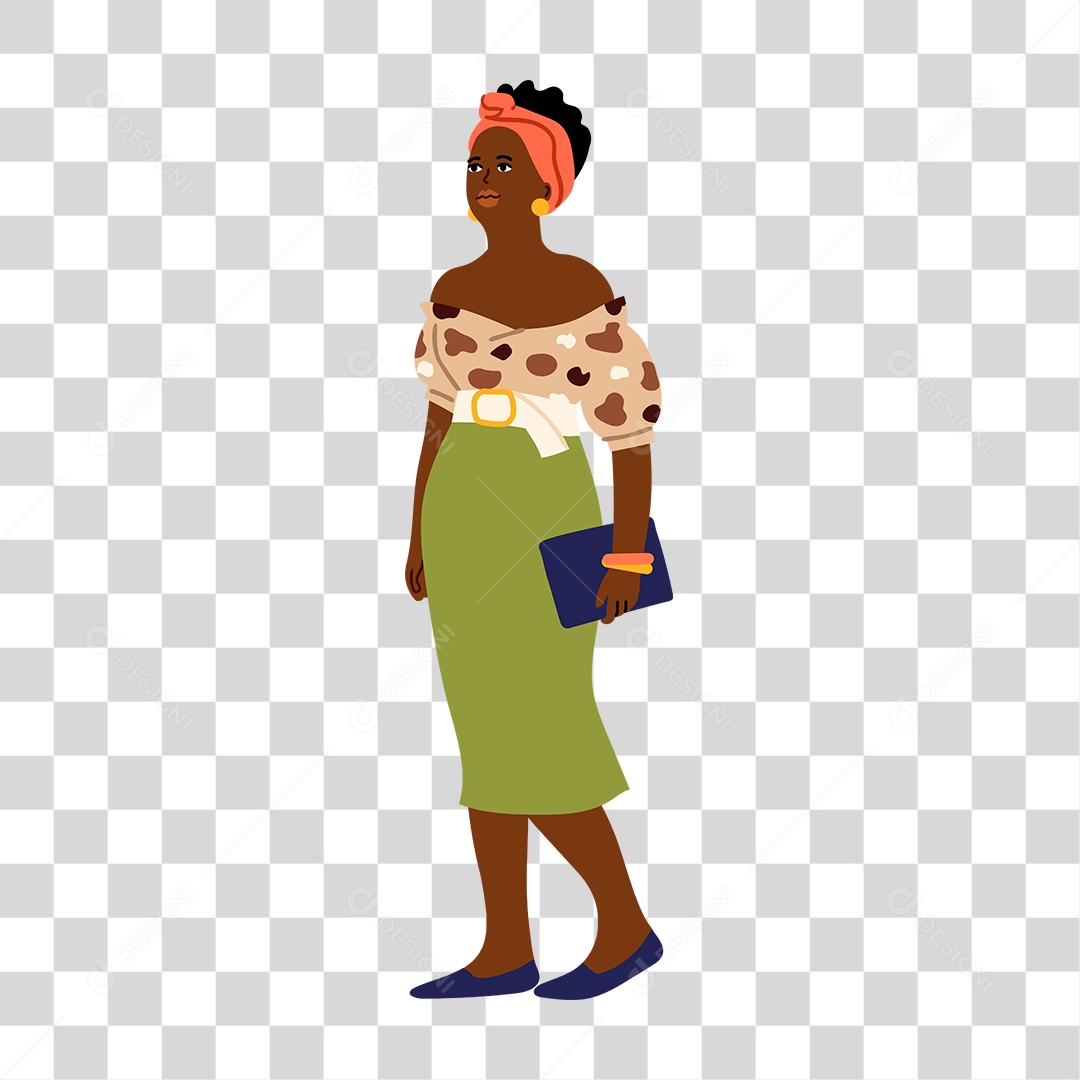 desenho de mulher morena