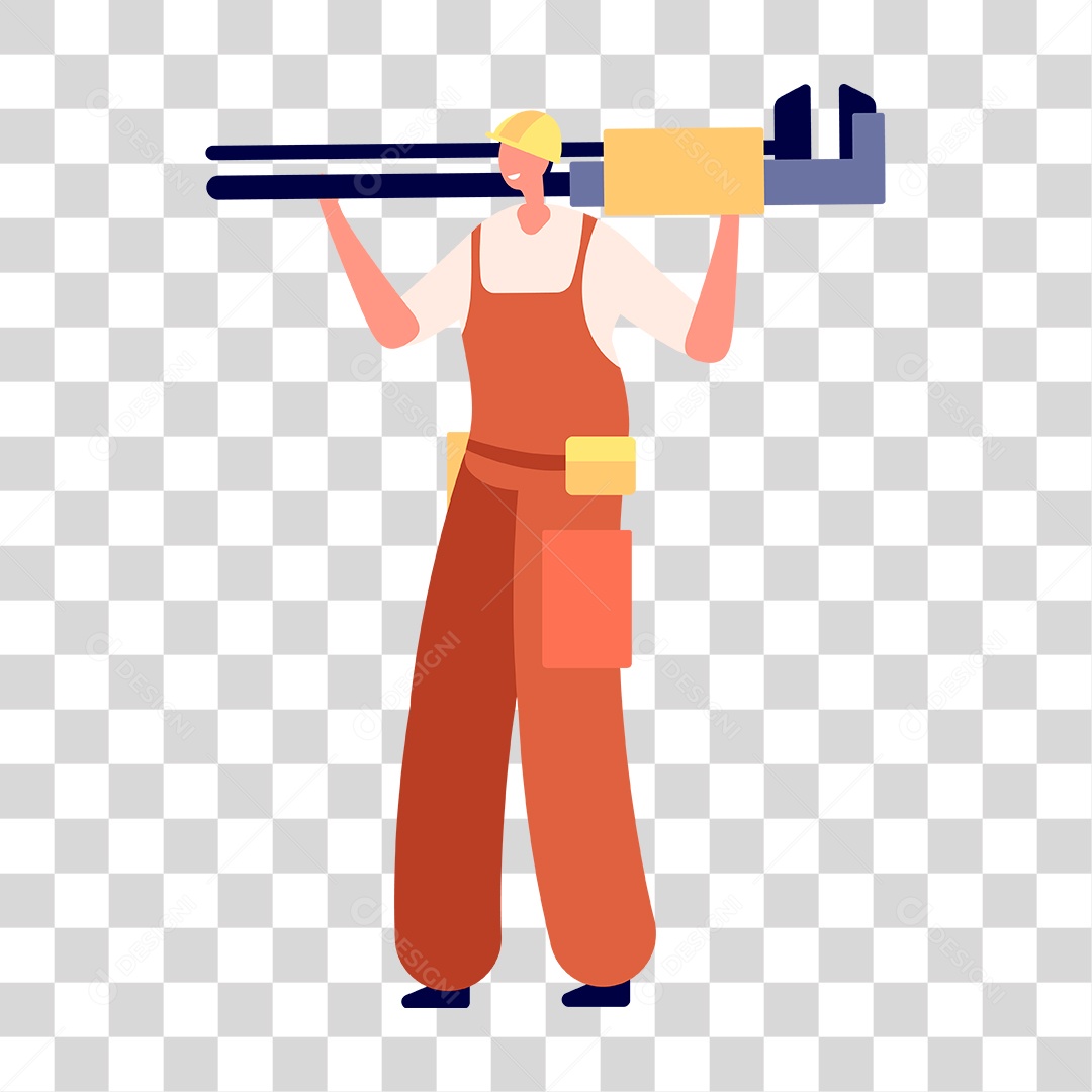 Desenho de Homem com Ferramenta PNG Transparente