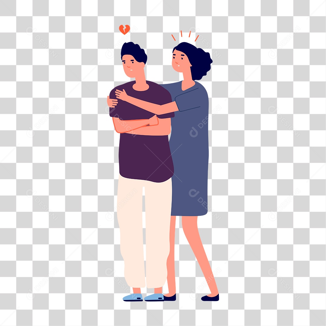 Desenho de Casal PNG Transparente