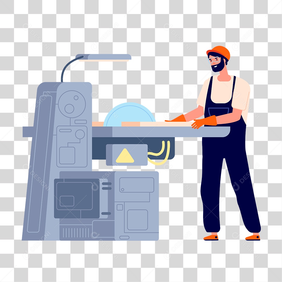 Desenho de Homem Trabalhando PNG Transparente