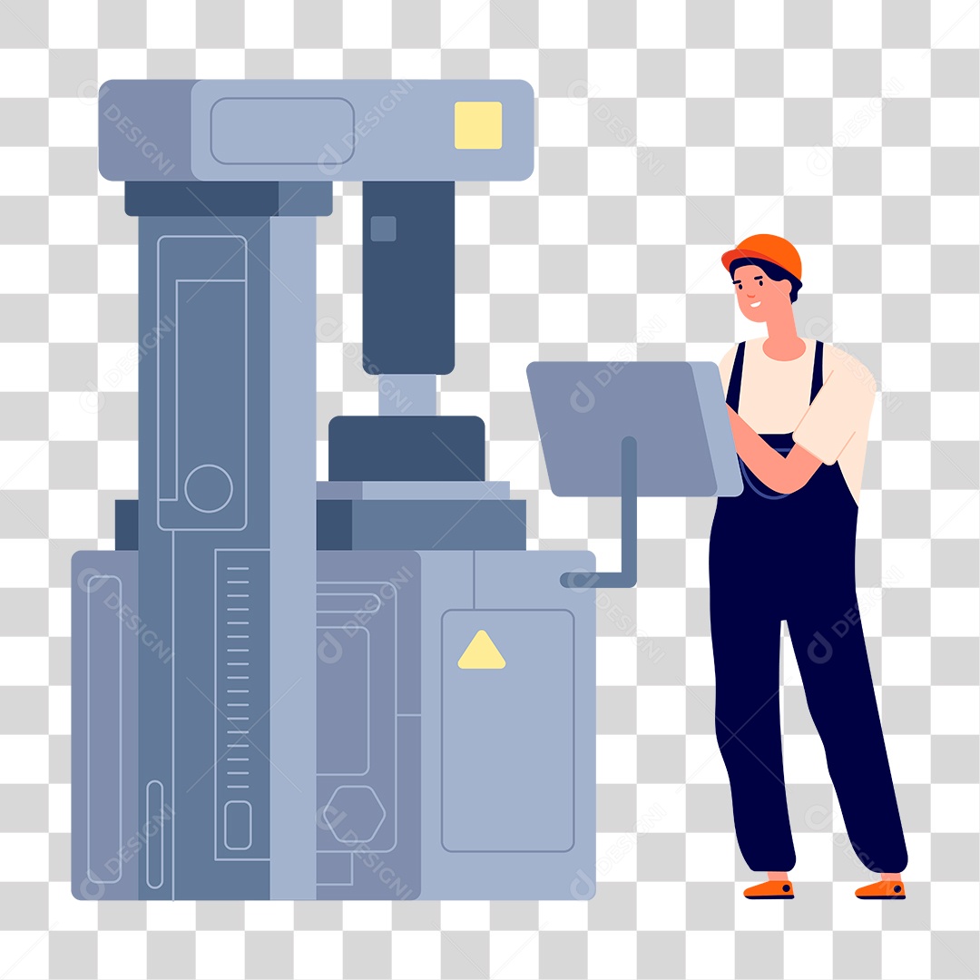 Desenho de Homem Trabalhando PNG Transparente