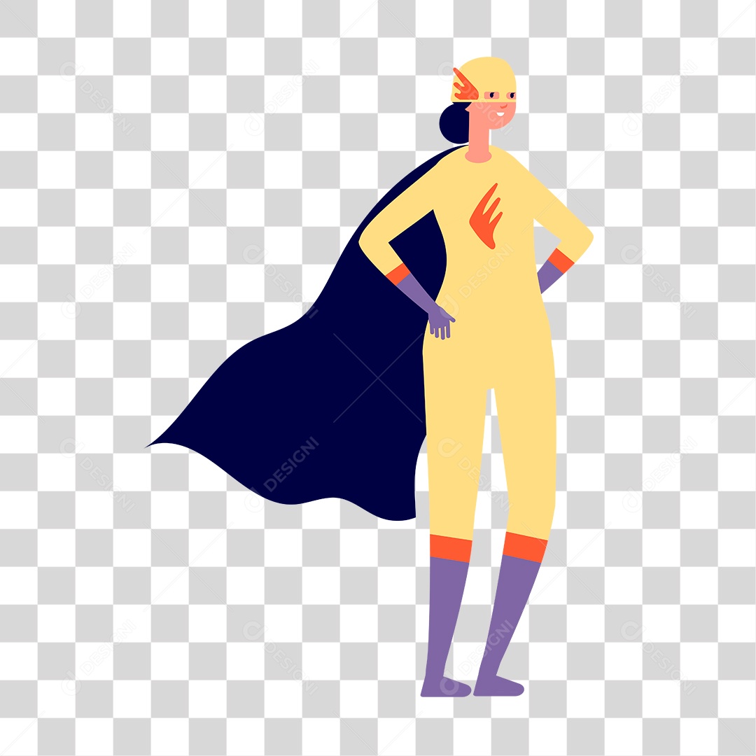 Desenho de Super Herói PNG Transparente
