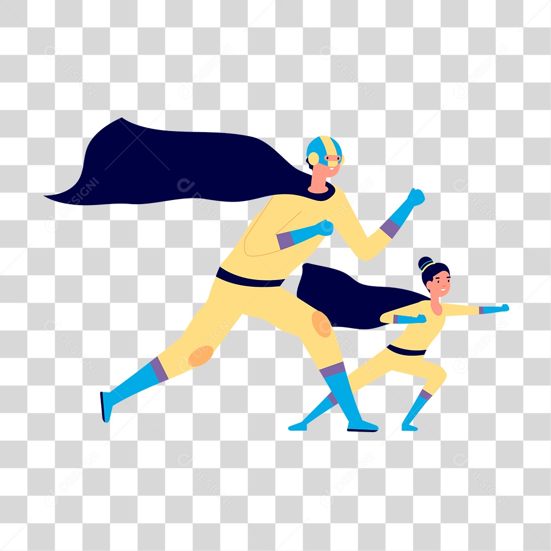 Desenho de Super Herói PNG Transparente