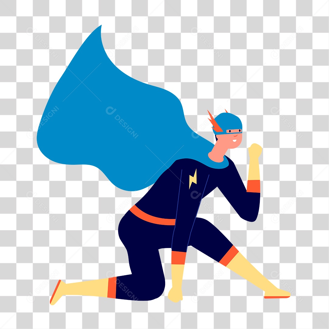 Desenho de Super Herói PNG Transparente