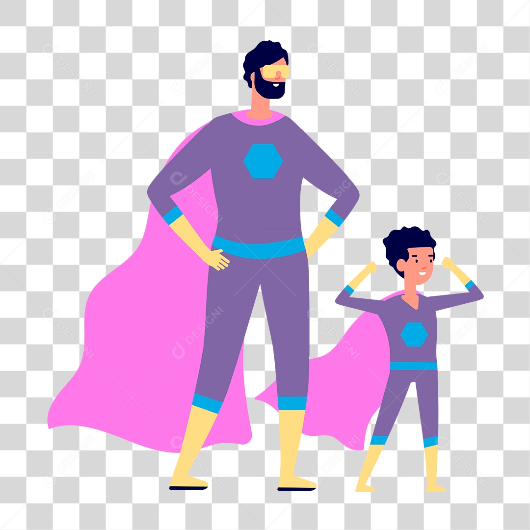 Desenho de Super Herói PNG Transparente