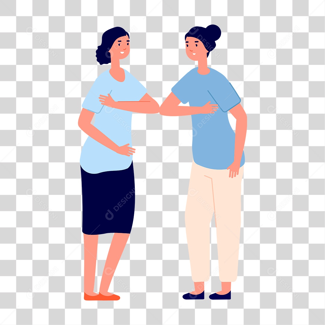 Desenho de Amigas PNG Transparente