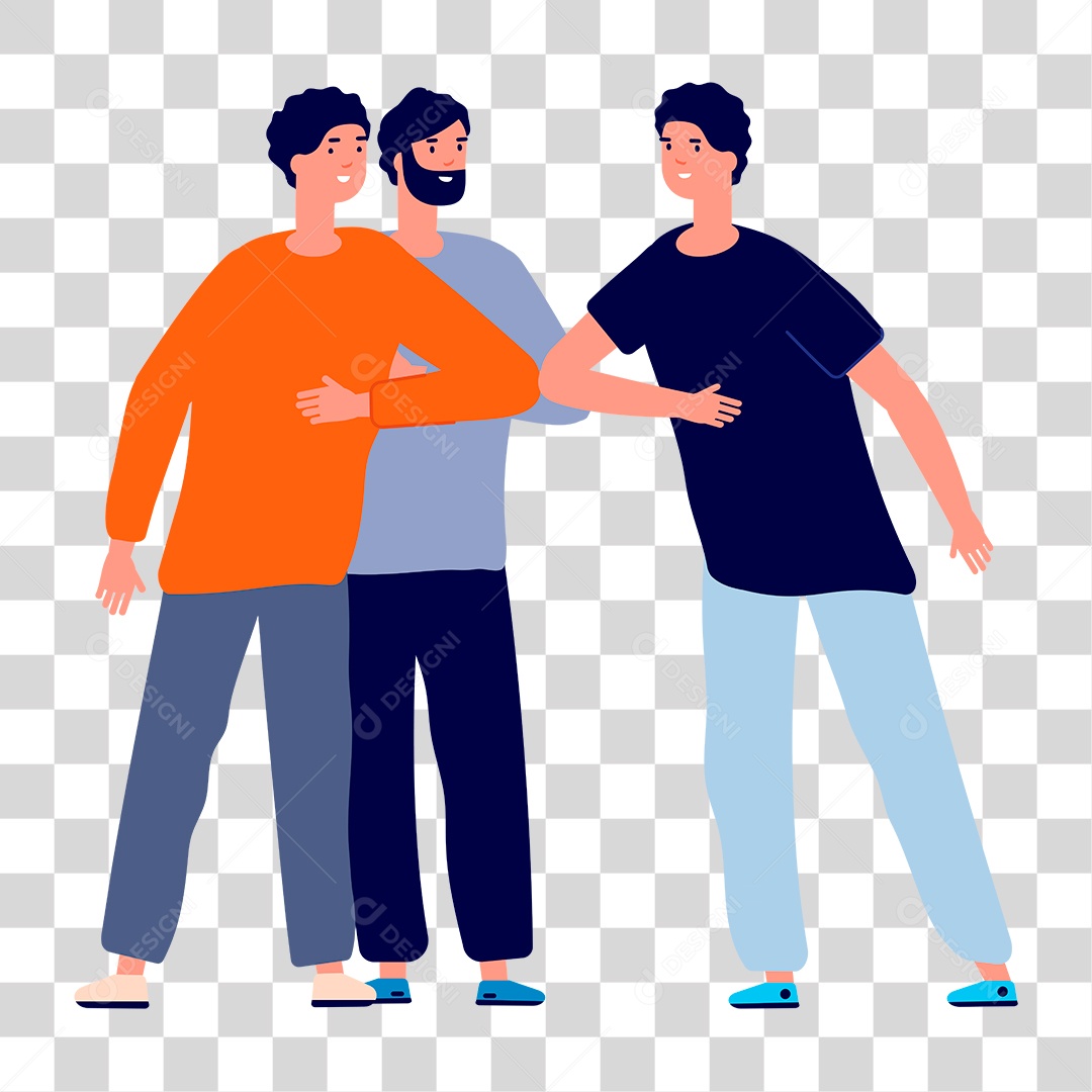 Desenho de Amigos PNG Transparente