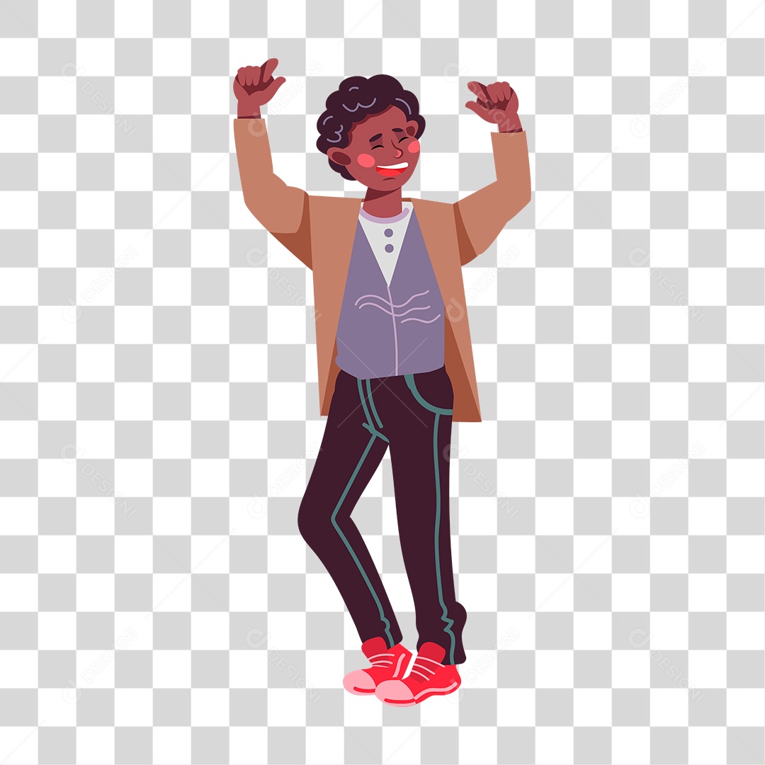 Desenho de Homem Dançando Dança PNG Transparente