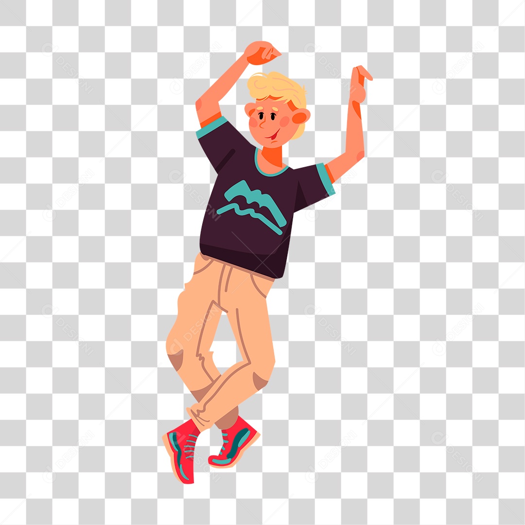 Desenho de Homem Dançando Dança PNG Transparente