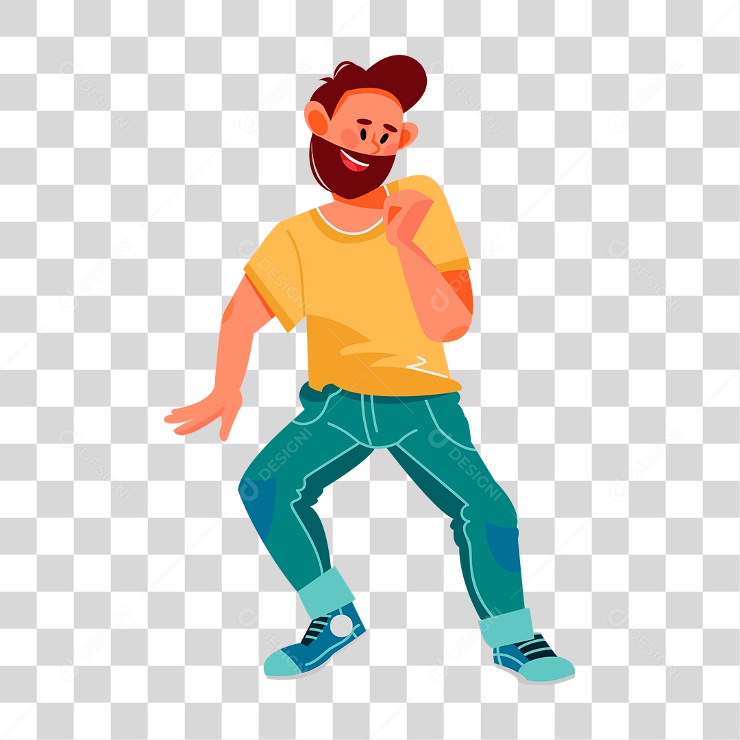 Desenho de Homem Dançando Dança PNG Transparente