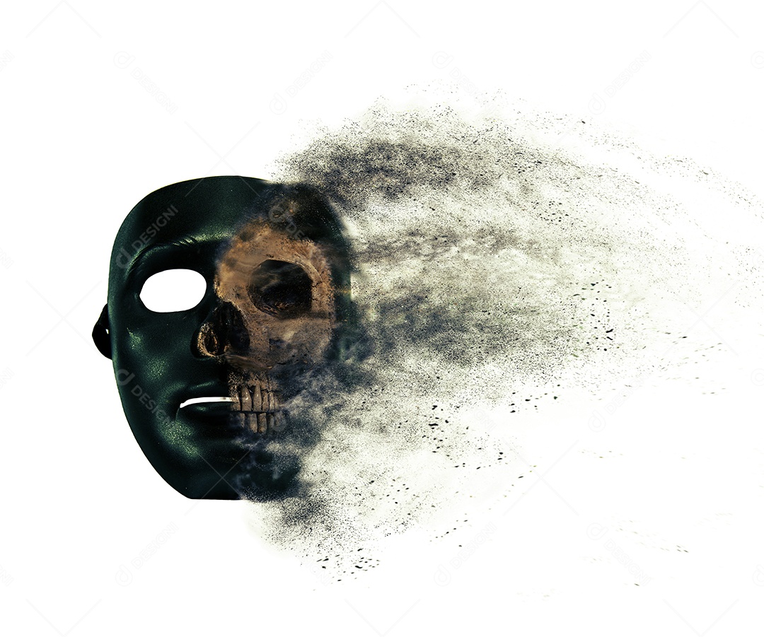 Crânio caveira sobre fundo isolado