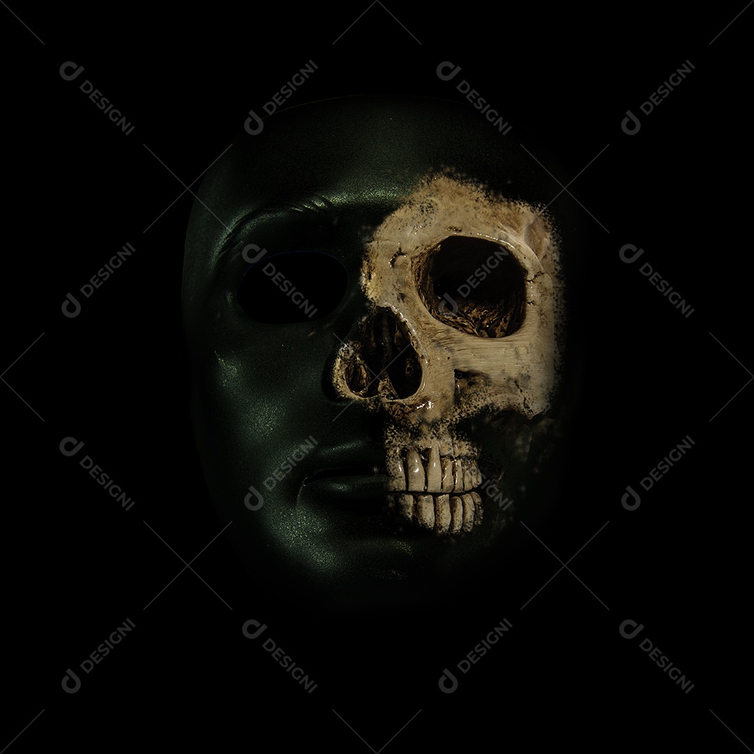 Crânio caveira sobre fundo isolado