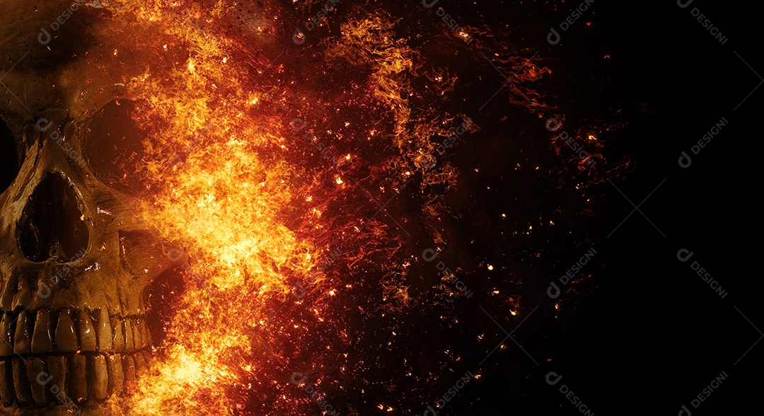 Crânio caveira sobre fundo isolado