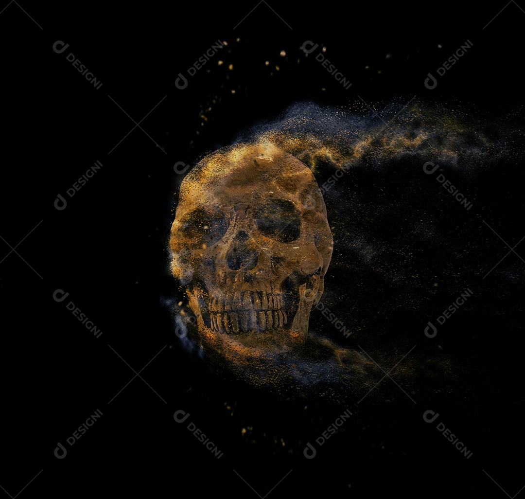 Crânio caveira sobre fundo isolado