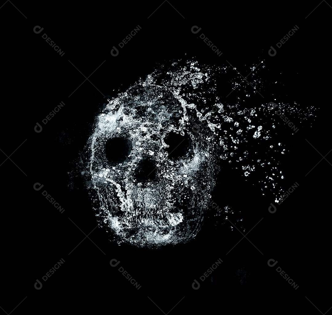 Crânio caveira sobre fundo isolado