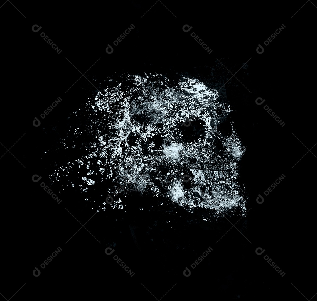 Crânio caveira sobre fundo isolado