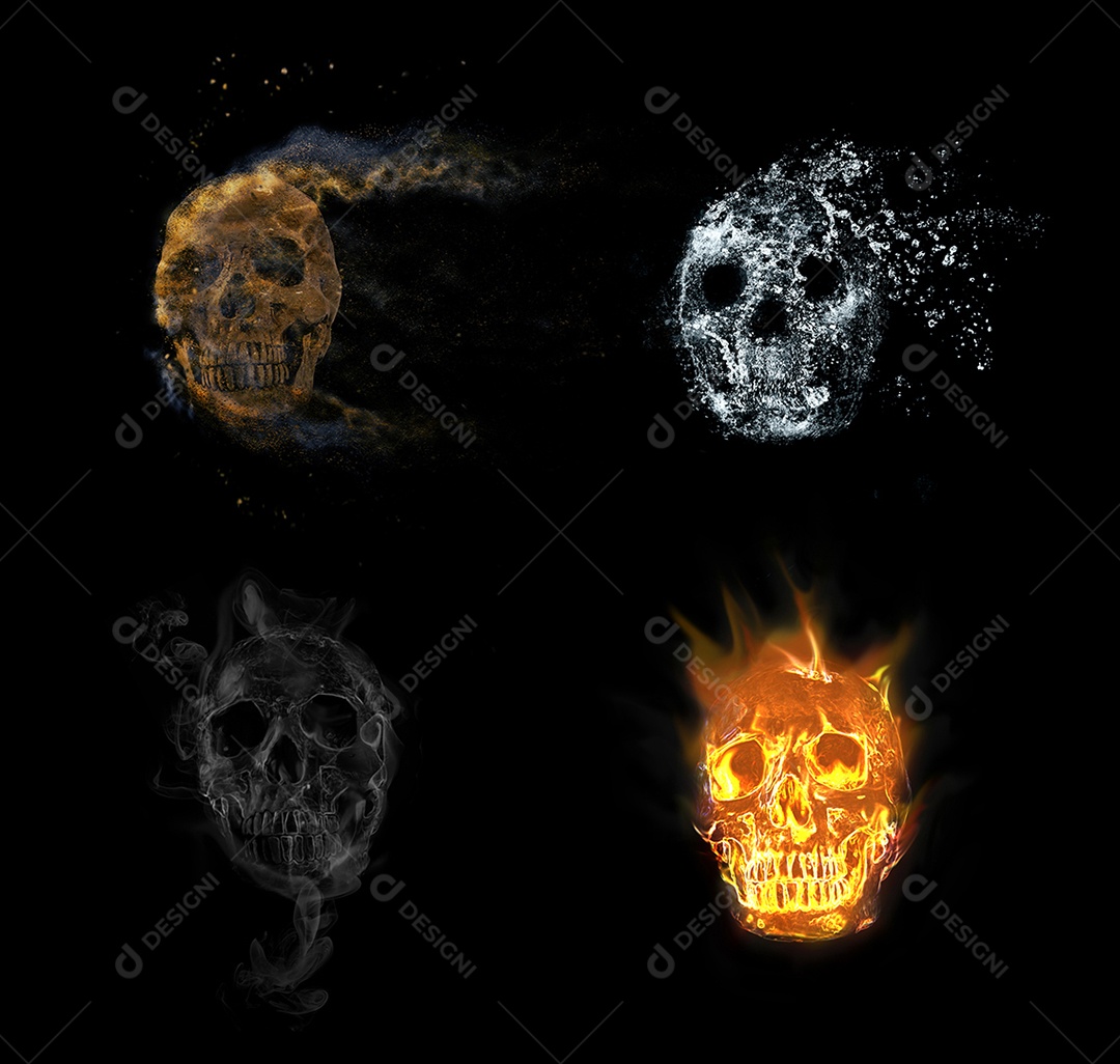 Crânio caveira sobre fundo isolado