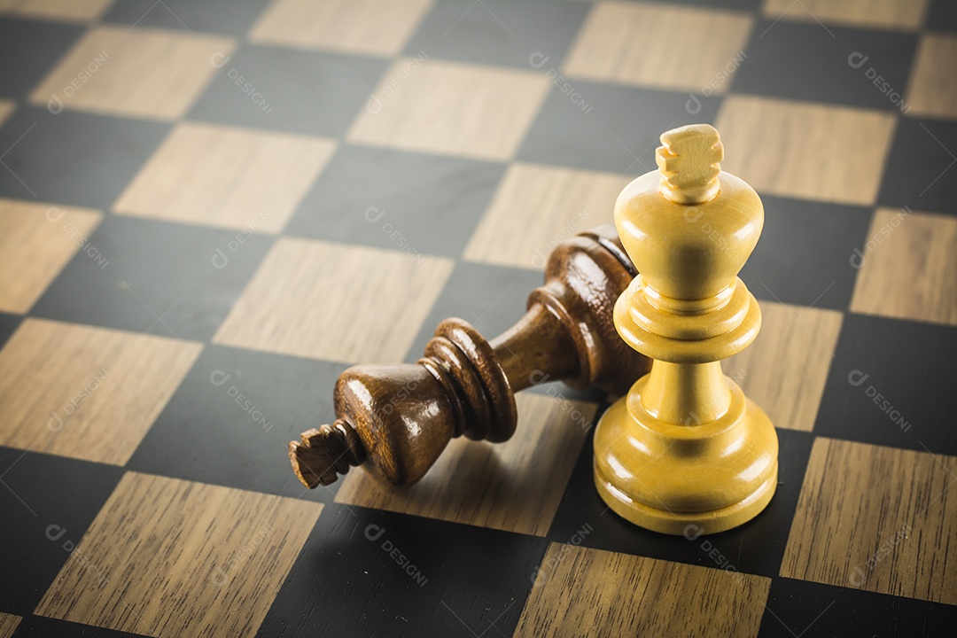 chess figure on chess board game concept for ideas