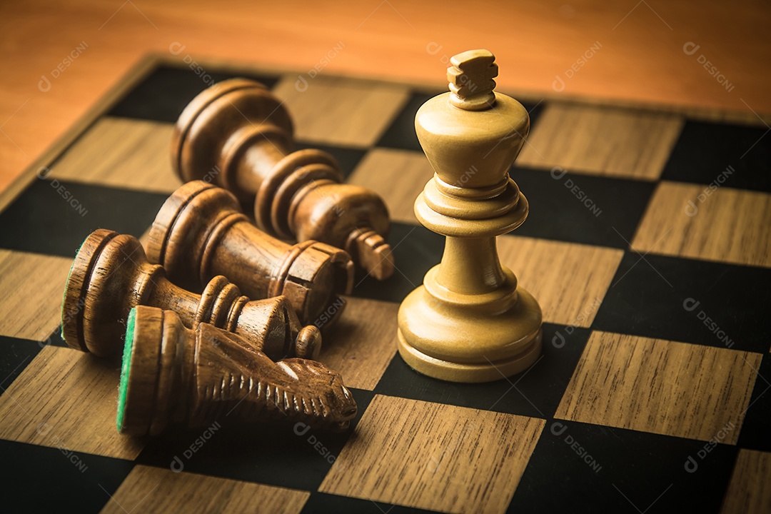 figura de xadrez no conceito de jogo de tabuleiro de xadrez para ideias