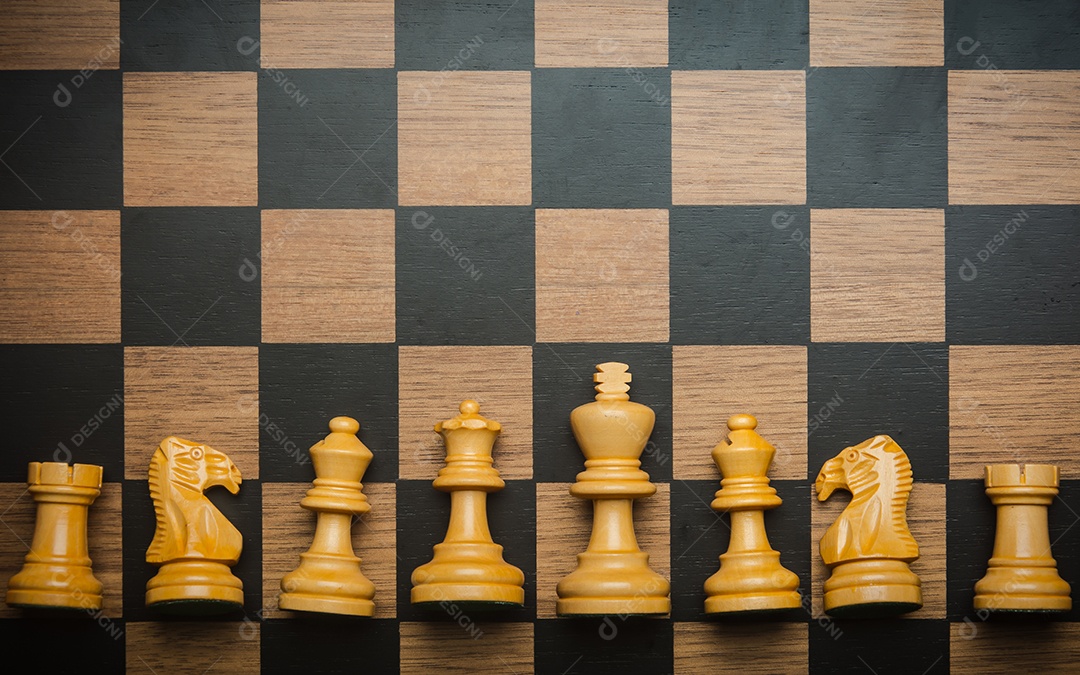 figura de xadrez no conceito de jogo de tabuleiro de xadrez para ideias