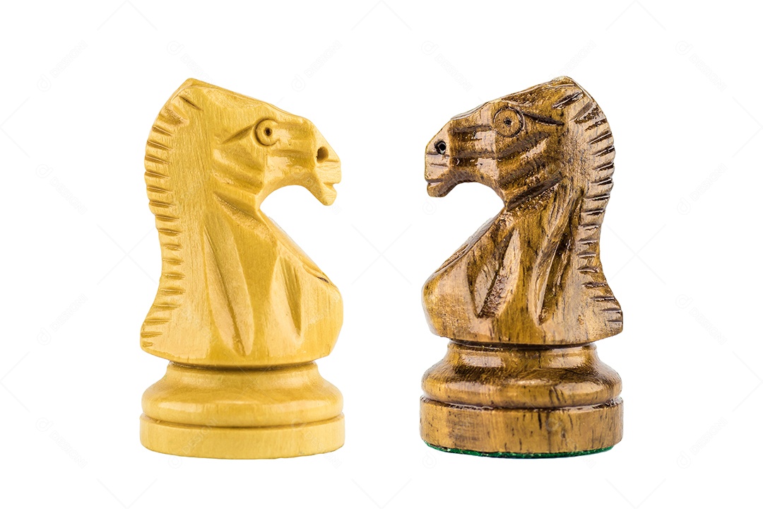 Chess figure on white background