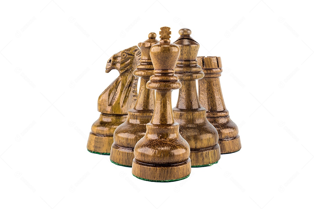 Figura de xadrez em fundo branco