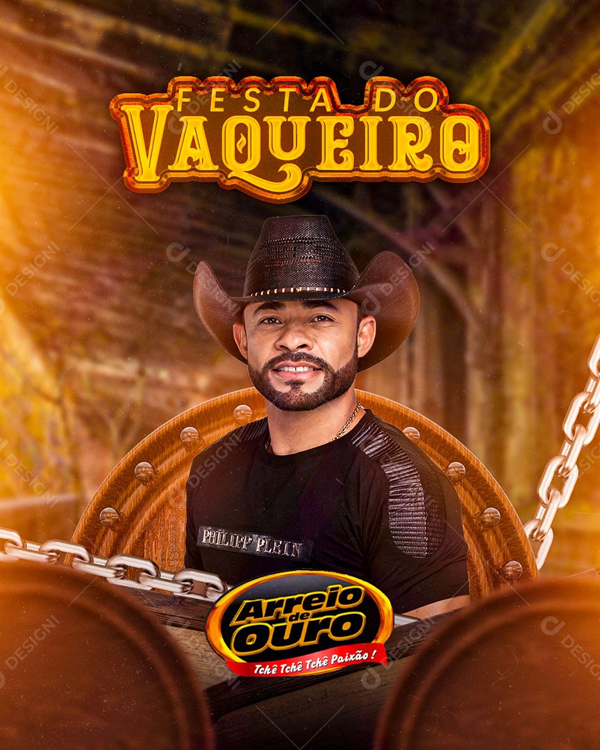 Flyer Show Festa do Vaqueiro Social Media PSD Editável