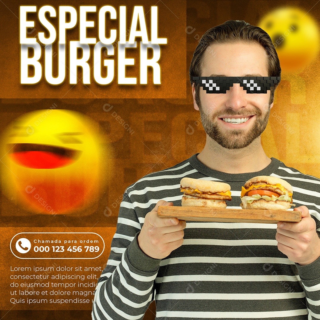 Especial Burger Hambúrguer Social Media PSD Editável