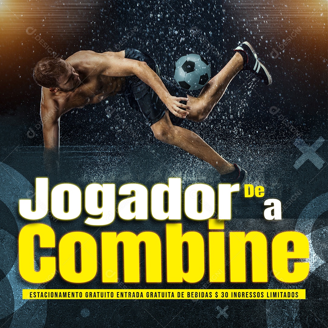 Combine Jogador Social Media PSD Editável
