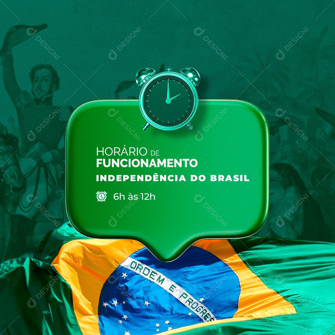Social Media Independência do Brasil 07 de Setembro PSD Editável