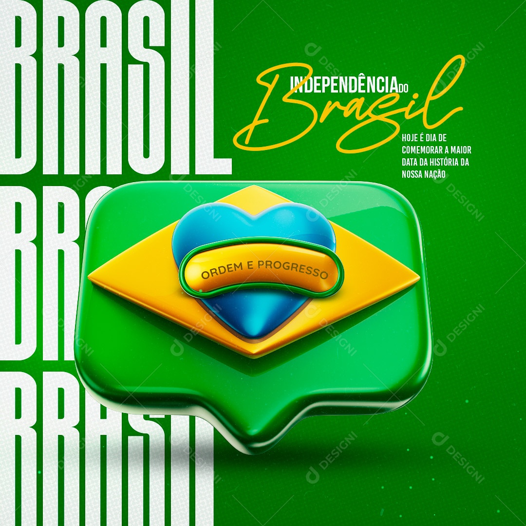 Social Media Independência do Brasil 07 de Setembro PSD Editável