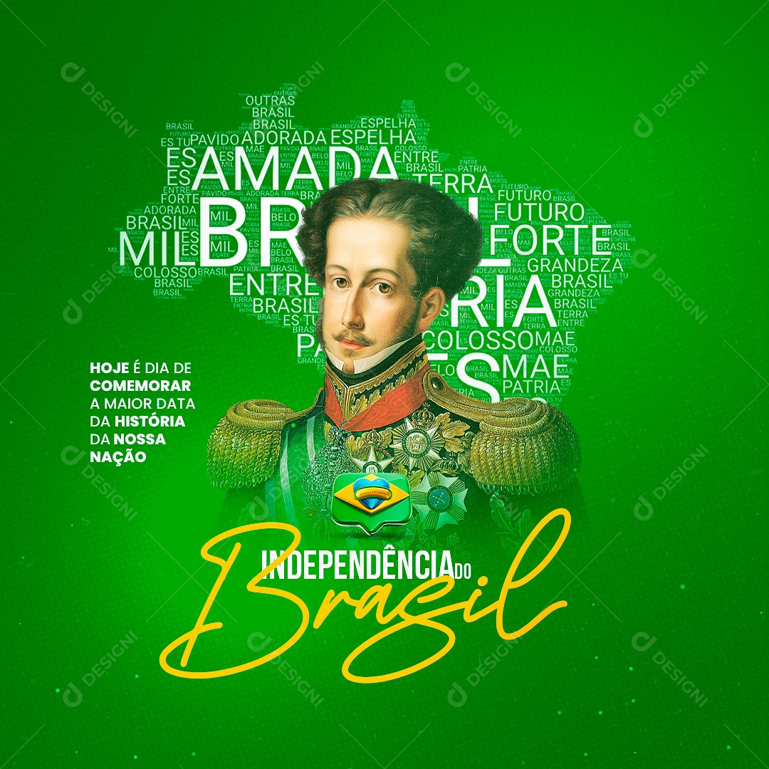 Dia da Independência do Brasil 07 de Setembro Social Media PSD Editável