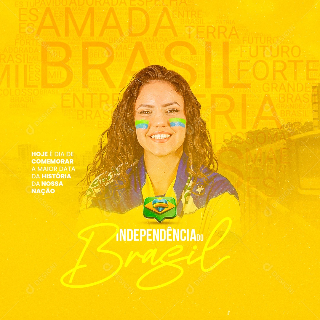 Dia da Independência do Brasil 07 de Setembro Social Media PSD Editável