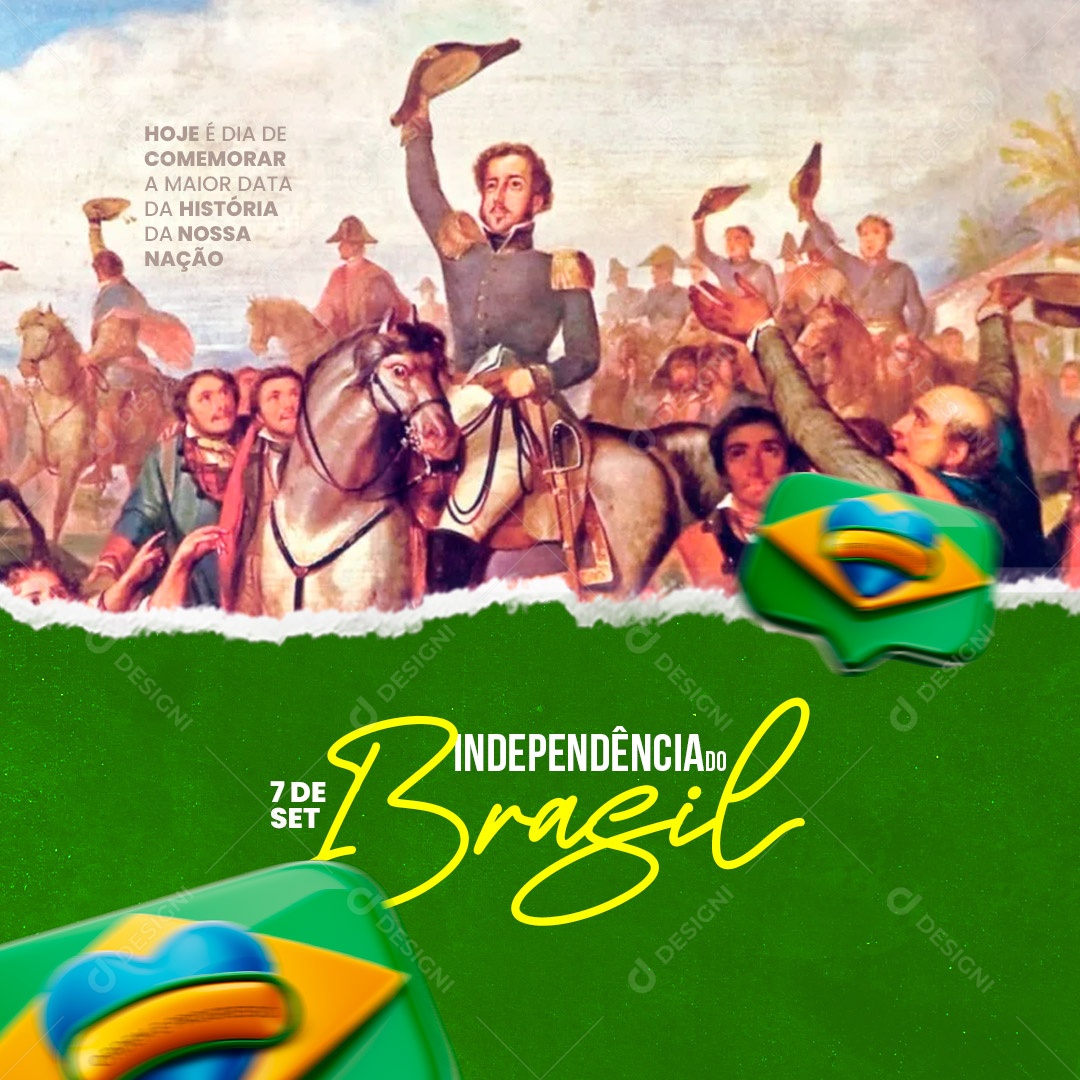 Social Media Dia da Independência do Brasil 07 de Setembro PSD Editável