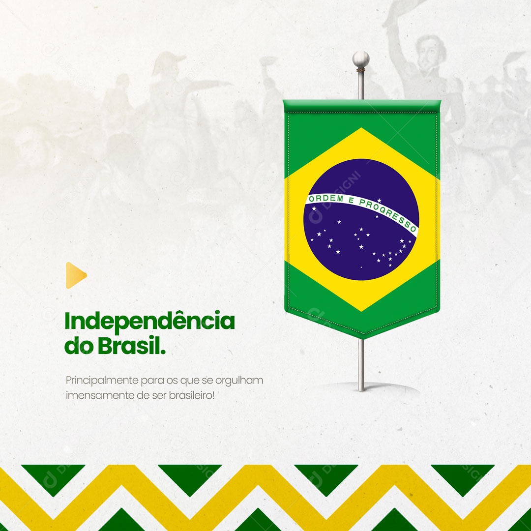 Dia da Independência do Brasil 07 de Setembro Social Media PSD Editável