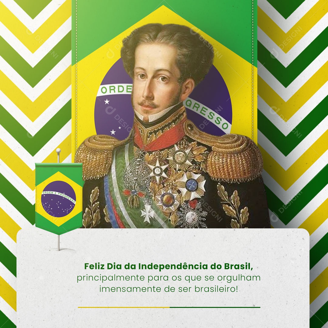 Social Media Feliz Dia da Independência do Brasil 07 de Setembro PSD Editável