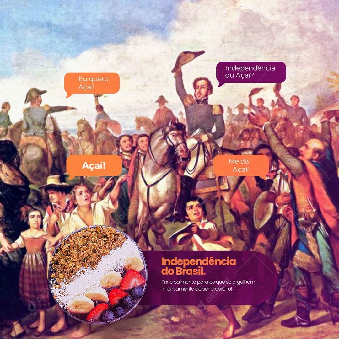 Social Media Independência do Brasil ou Açaí PSD Editável