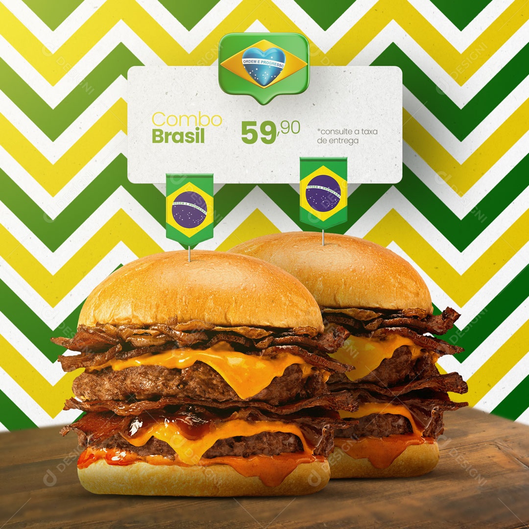 Social Media Dia Da Independência Combo Brasil PSD Editável