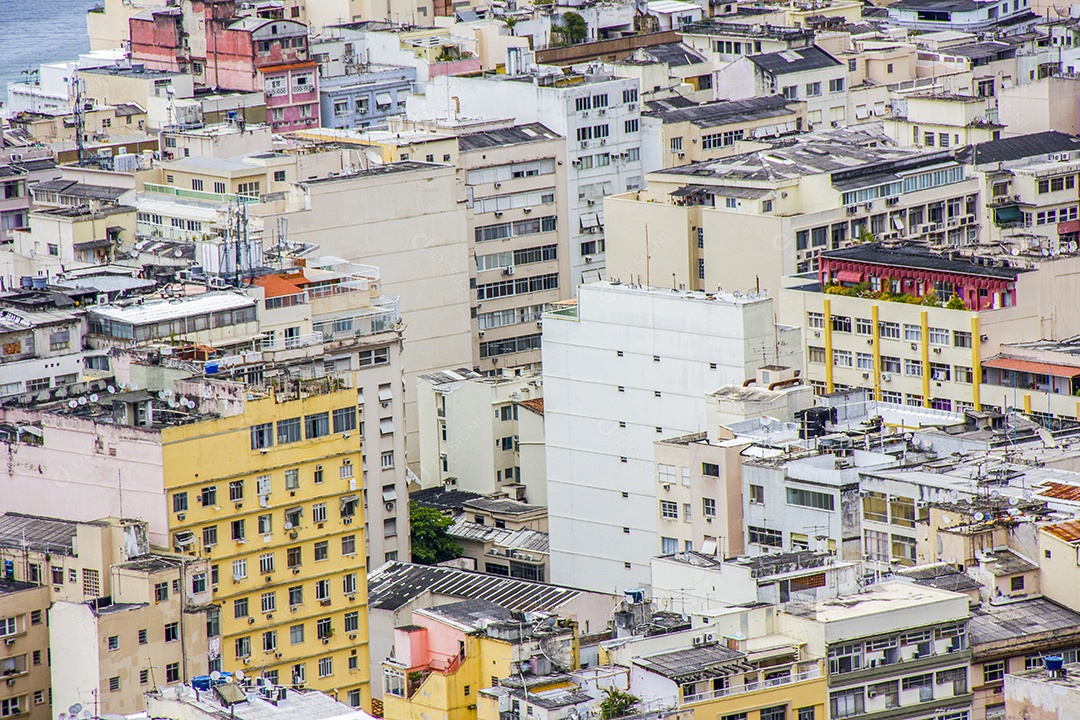 vista de edifícios no bairro de Copacabana no Rio de Janeiro Brasil.