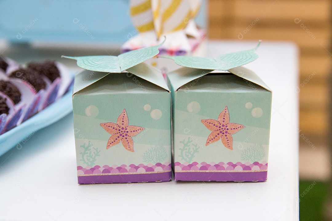 decoração de aniversário com tema sereia, muito utilizada no brasil