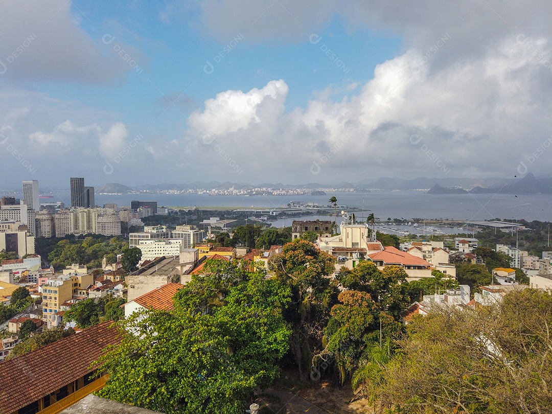 região central do Rio de Janeiro, vista do alto do Santa Tereza.