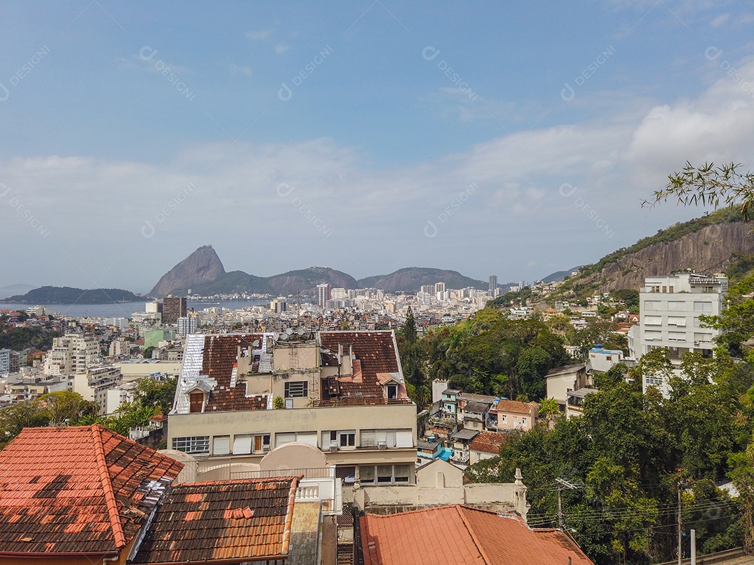 vista da cidade do Rio de Janeiro vista do alto do bairro de Santa Teresa no Brasil