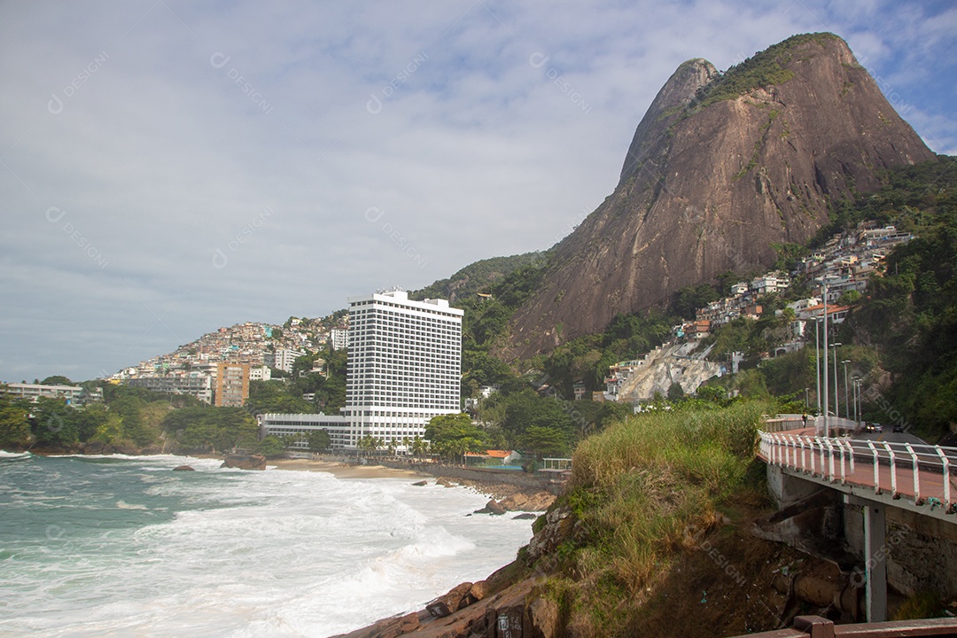 Praia do Vidigal (Sheraton Beach) no Rio de Janeiro Brasil.